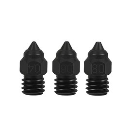CR6 SE Hardened Steel Nozzle High Temperature Resistance M6 Thread MK8 Nozzles for CR-6 SE Ender 3 S1 /pro/v2 Ender 5 CR10 (Mix-3pcs)