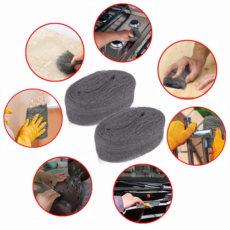 32FT Steel Wool Roll, antfees Steel Wool Fill Fabric Roll,