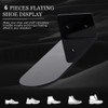 6 Pcs Black Floating Shoe Shelves Transparent Acrylic Wall Mounted