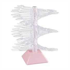 CENPEK Spiral Nail Set, Artificial Nail Set, Nail Colour Display Stand, Manicure Practice Stand, Nail Colour Pattern Book, Nail Sample Pen, Acrylic Stand Shape