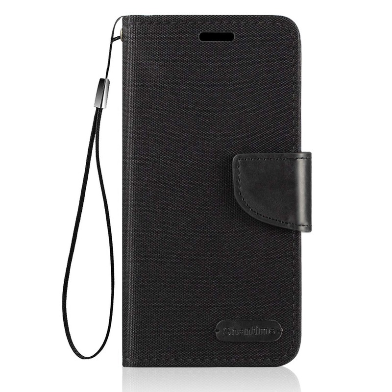 Shantime Oxford Fabric Leather Flip Wallet Case Compatible with AGM