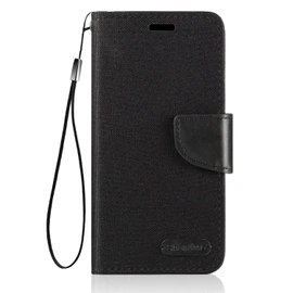 Shantime Oxford Fabric Leather Flip Wallet Case Compatible with AGM Glory Pro 5G, Durable Protective Magnetic Cover with Card Slots and Kickstand(Black)