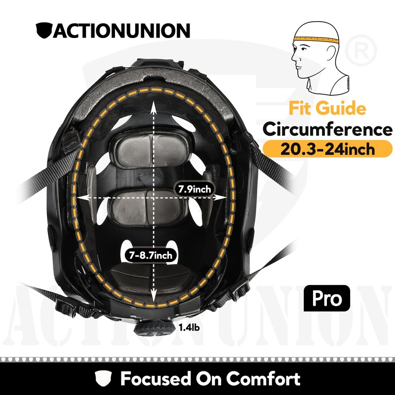 ACTIONUNION Airsoft Helmet Pro Set PJ Type Tactical Paintball Helmet