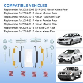 JDMSPEED H17400 Rear Parking Brake Hardware Kit Replacement for Select Nissan