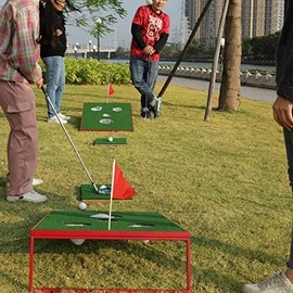 SPRAWL Golf Cornhole Game Set - Chipping Boards Sports Game for Indoor/Outdoor Practice