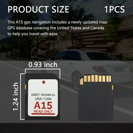 2024 Newest A15 Navigation SD Card OEM#GM5T-19H449-AJ,SD Card Coverage Canada USA for Car GPS Navigation System,Car Accessories Compatible with Ford 2013-2015 C-Max Lincoln 2015 MKC