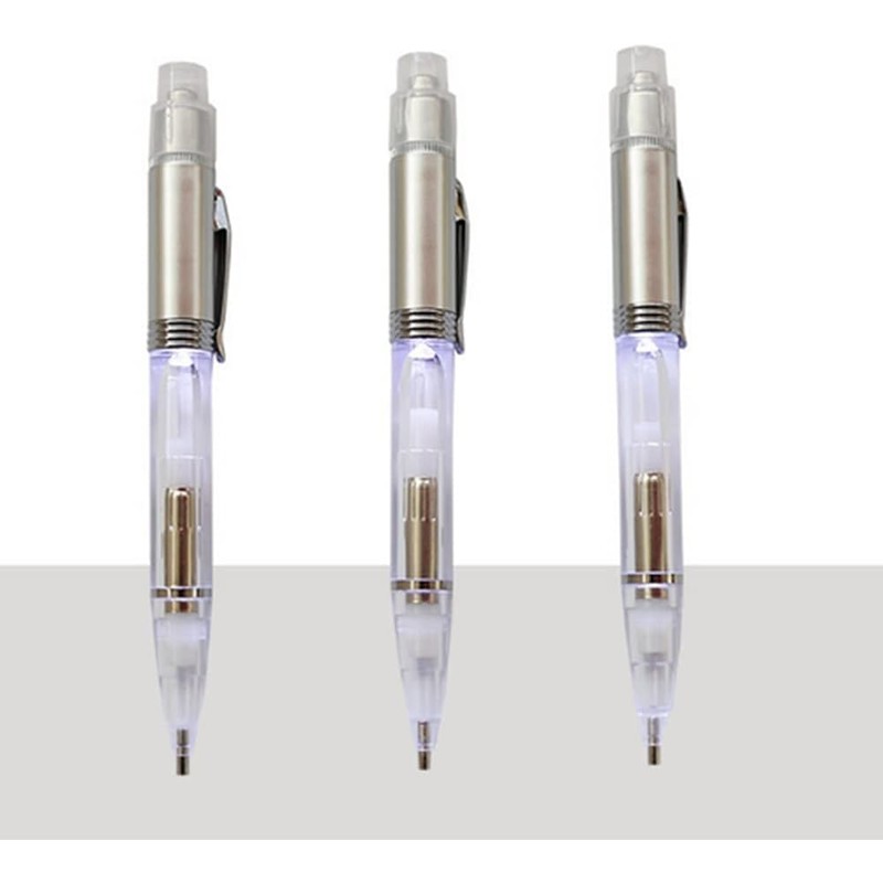 2 in 1 LED DIY Art Drill Pen with Light