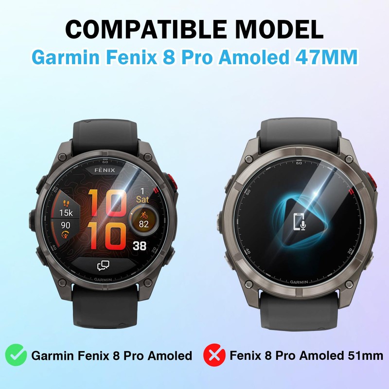 EasEasy 4 PCS Compatible For Garmin Fenix 8 Pro Amoled