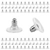 BEADNOVA Earring Backs 240pcs Replacements Earring Backing Silver Plated Pierced