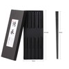 10 Pairs Fiberglass Chopsticks, Reusable Alloy Chop Sticks Non-slip Chopsticks,