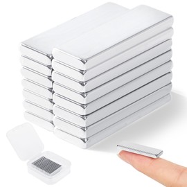 Hengxinc 15 Pcs Neodymium Magnets Strong, 28x9x2mm Bar Square Magnets, Rare Earth Magnets, Flat Magnets Thin Strong, Fridge Magnets Small Strong Magnets for Crafts Whiteboard Kitchen DIY Tool