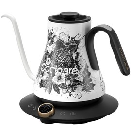 Cocinare FLOW M9 Electric Gooseneck Kettle, ±1℉ Temperature Control for Pour-over Coffee & Tea, Stainless Steel Interior, Quick Heating for Boiling Water (Wave)