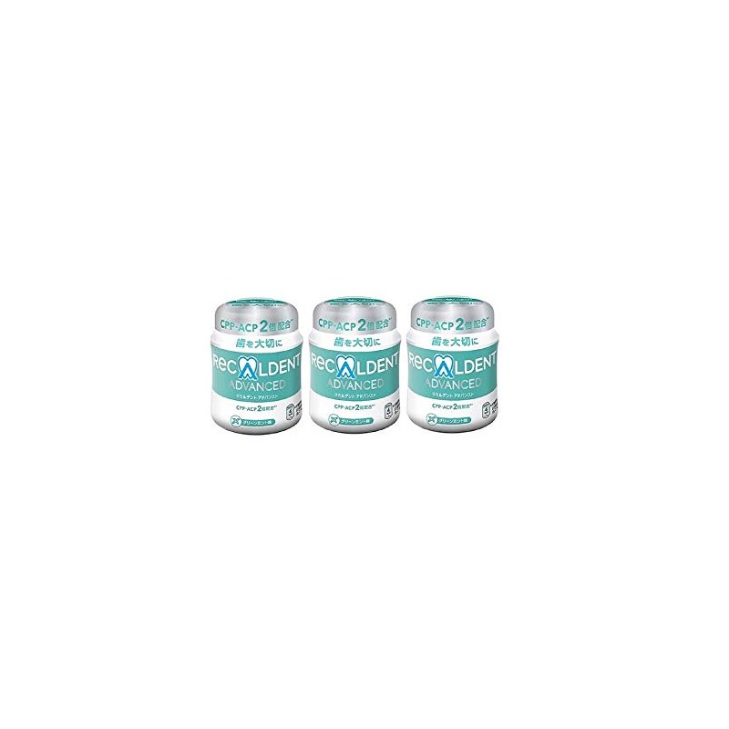 RECALDENT Gum 4.9 oz (140 g) Bottle (Green Mint, 3