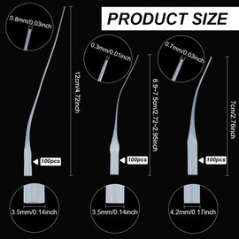 FINGERINSPIRE 300 Pcs Glue Micro-Tips 3 Styles Glue Bottle Tips Plastic Precision Glue Tips Glue Extender Precision Applicator for DIY Arts Crafts Hobby Projects Lab Dispensing Adhesive Dispensers