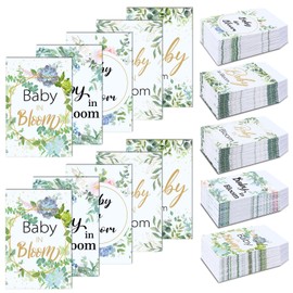 150 Pcs Baby Shower Packet Party Favors Baby in Bloom Self Adhesive Packets Baby in Bloom Envelopes Mini Packets for Guests Baby in Bloom Greenery Packets for Baby Shower Party
