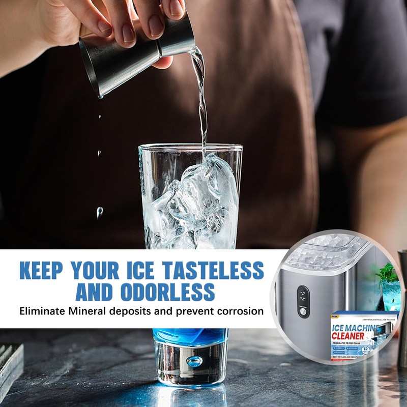 Ice Machine Cleaner Maker Descaler, 12 Ice Maker Cleaner Tablets,