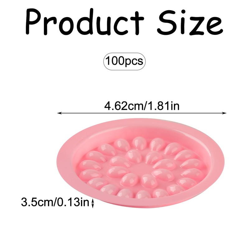 Bojueshaw 100pcs False Lash Glue Holder,Eyelash Glue Holder,Disposable Plastic Transparent