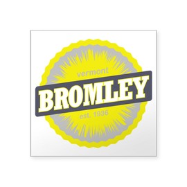 CafePress Bromley Mountain Ski Resort Square Sticker 3 X 3 Square Bumper Sticker Car Decal
