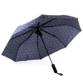 Nollia Windproof Automatic Travel Umbrella, Compact Portable with Reinforced Ribs for Sun & Rain-Black Paris Eiffel Tower