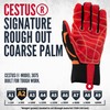 Cestus Deep II Grip, Extrication Gloves, PVC Palm, Kevlar-Stitched, Impact