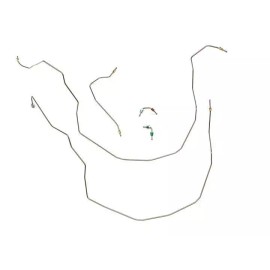 The Stop Shop Galfan Coat Front Brake Line Kit 5 Pcs For Use with Aftermarket Valve by Master