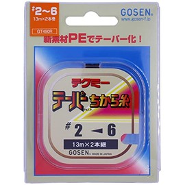 GOSEN GT-490R Techmy Taper Chikara Thread (Red) 36.8 ft (13 m) x 2 Rolls No. 2-6
