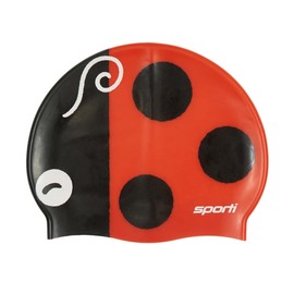 Sporti Ladybug Silicone Swim Cap Jr. - Red - Junior