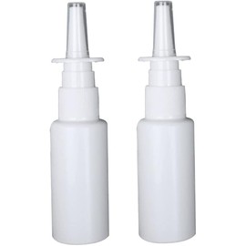 Tustao 2 Pieces White Nasal Spray Bottle 30ml Plastic Emptying Refillable Plastic Nasal Spray Bottle Container Creative Refillable Cosmetic Spray Bottles