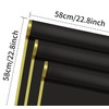 BEALIFOUAM 20 Sheets Flower Wrapping Paper, Waterproof Black Gold Gift