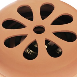 com-four® 6X Anti-Mücken-Spirale mit 1x Terrakotta-Behälter - Mückenkreisel mit Zitronenduft und Räucherspiralenhalter aus Ton - Moskitokringel-Halter - Outdoor Räuchertopf (1x Topf + 6X Spirale)