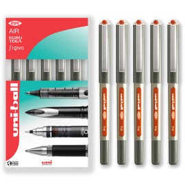 uni-ball EYE - UB-157 Rollerball Pens - 0.7mm Nib - In Gift Box Packaging (Pack of 5, Orange)