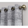 Sun Zero Darren Distressed Woven Jacquard Blackout Grommet Curtain Panel,
