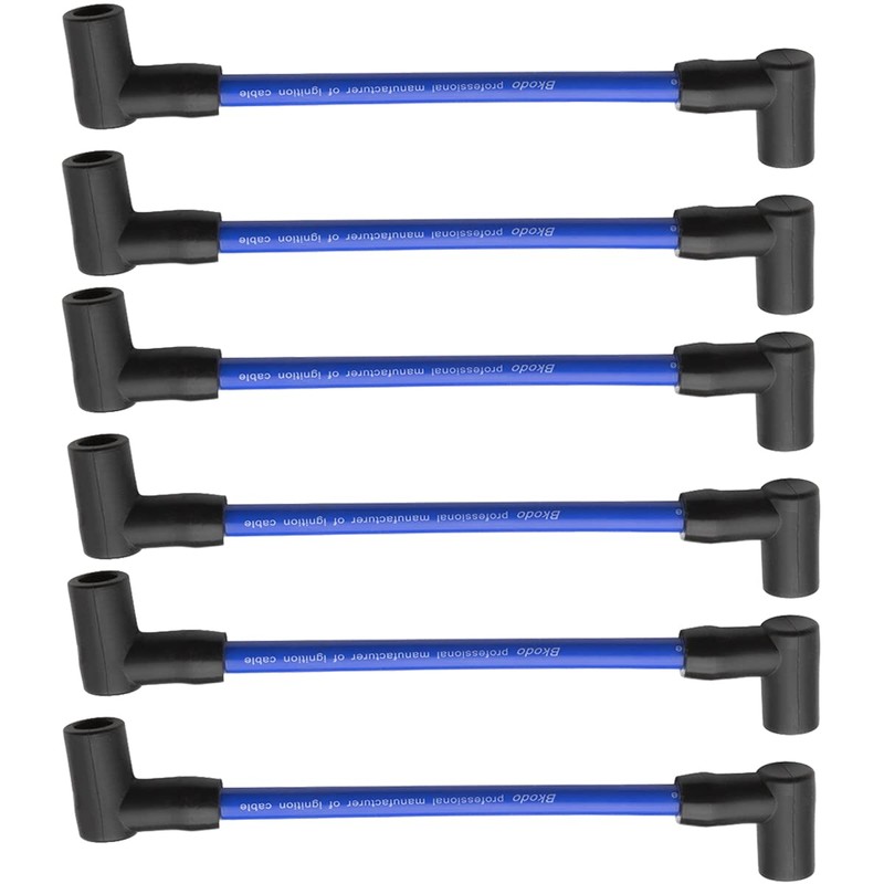 6 Pcs Spark Plug Wire 6" High Performance Premium Marine