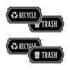 4 Pack Recycle and Trash Decal, Recycle and Trash Logo