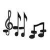 4Pcs Unique Iron Black Music Note Wall Sconce Candle Holder