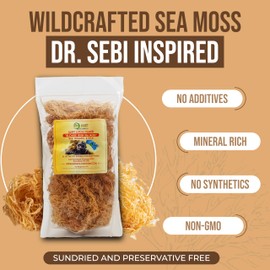 Golden Irish Sea Moss | Wildcrafted from St. Lucia | 16oz Makes ~240+ oz Sea Moss Gel | 100% Natural, Raw & Sun-Dried | Dr. Sebi Inspired, Nutrient-Rich Irish Moss for Health & Wellness