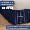 Bedskirt Twin Size Ruffle - 12 inch Drop Dust Ruffle