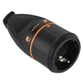 Electraline 71935 Schuko Electralock 16A Power Connection Locking System as it Prevents Accidental Disconnection of the Connected Device During Its Use, Black