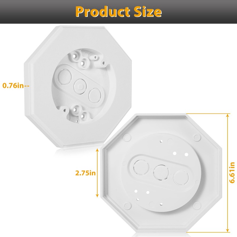 FREECAT 8161 Vertical Siding Lamp Octagon Mounting Kit,Paintable Block with