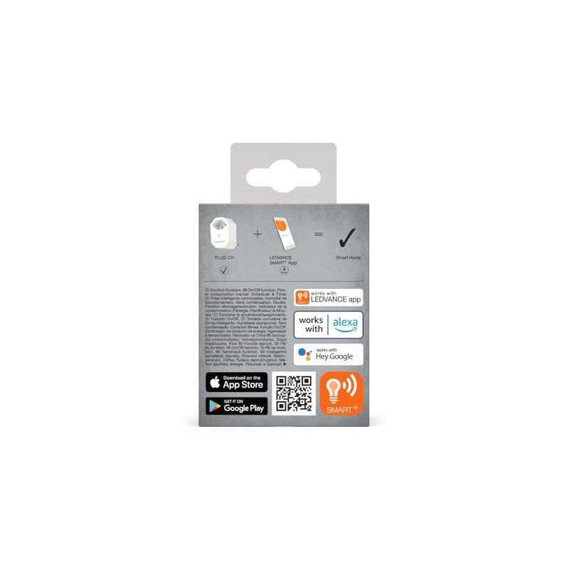 LEDVANCE Intelligent WLAN Socket, WiFi Socket with Electricity Meter for