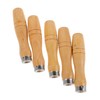 Tofficu 5Pcs Wooden File Handle Ergonomic Design for Files Rasps