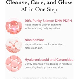 MEDICUBE PDRN Pink Niacinamide Whip Cleanser, Limpiador Facial Coreano en Espuma con PDRN de Salmón 99% Puro, Niacinamida, Ácido Hialurónico y Ceramidas, 120 g