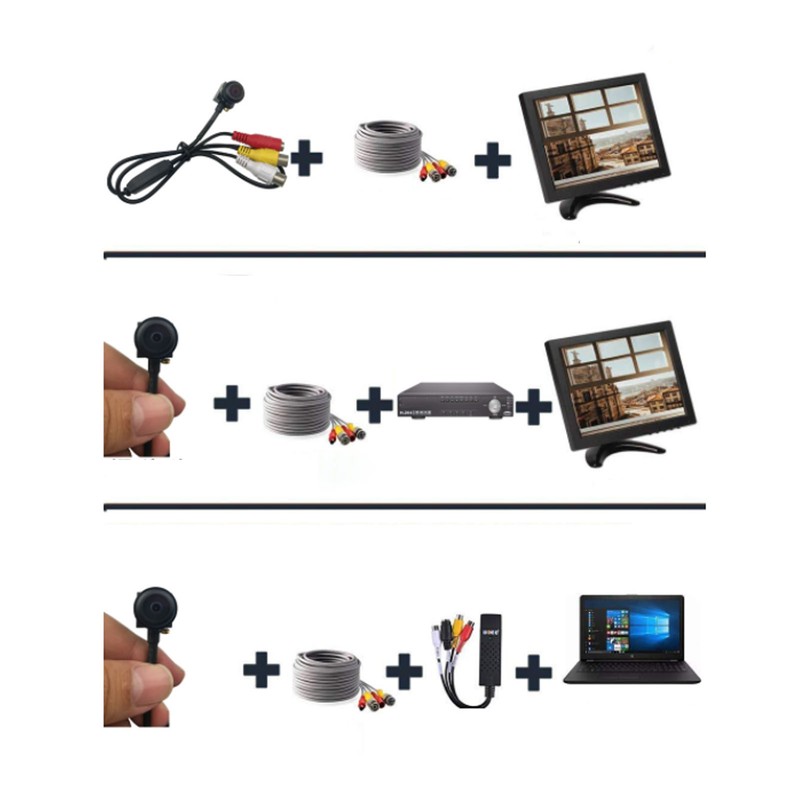 CCTV Surveillance Cameras 200W AHD 170° Wide Angle Portable Mini