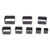 8-Piece Leather Punch Tool Set, Rectangular Shapes, Hollow Punching Tool,
