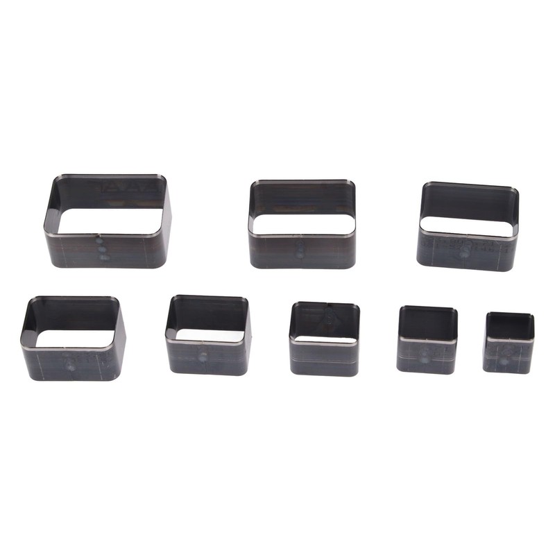 8-Piece Leather Punch Tool Set, Rectangular Shapes, Hollow Punching Tool,