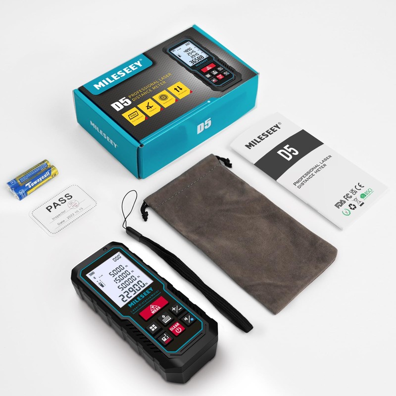 MILESEEY Laser Measurement Tool, ±2mm Accuracy Laser Measure with Digital