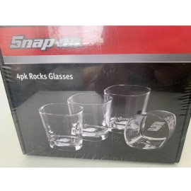 Snap-on Snap On Tools 4pk Rocks Glasses SSX22P104 NEW SEALED