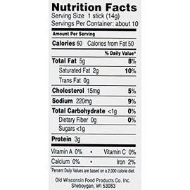 Old Wisconsin Beef Sausage Snack Sticks, Naturally Smoked, Ready to Eat, High Protein, Low Carb, Keto, Gluten Free, 5 Ounce Resealable Package