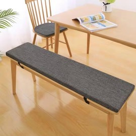 3 cm Thick Bench Cushion, Seat Cushion, Bench Cushion with Removable Cover, Chair Cushion, Seat Cushion, Garden Bench Cushion, Outdoor, Bench Cushion for Chair, Floor, Office Chair, Dark Grey, 30 x 30