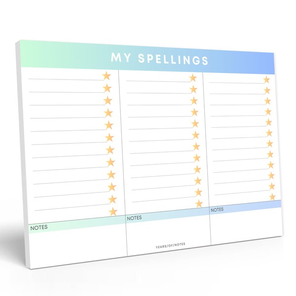 Kids Spelling Practice Writing Pad – A4 Spelling Paper Notebook